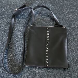 Coach Black Leather Patch Logo Interior